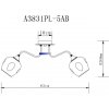 Стеклянная потолочная люстра Monica A3831PL-5AB цвет янтарь форма шар Artelamp