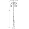 Стеклянный наземный фонарь CAIOR 1 81510B E7 Bl прозрачный цилиндр Oasis Light