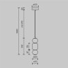 Стеклянный подвесной светильник Drop MOD273PL-L16G3K прозрачный форма шар Maytoni