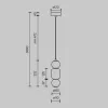 Стеклянный подвесной светильник Drop MOD273PL-L16G3K форма шар прозрачный Maytoni