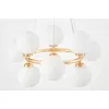 Стеклянный подвесной светильник Marsiada LDP 6033-9 FGD белый форма шар Lumina Deco