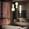 Стеклянный подвесной светильник Pearls 10205/E форма шар белый Loft It