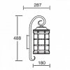 Стеклянный настенный фонарь уличный  81202/18 Bl прозрачный Oasis Light