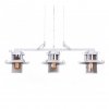 Стеклянный подвесной светильник Capri LDP 11327B-3 PR WT цилиндр серый Lumina Deco