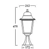Стеклянный наземный фонарь QUADRO L 79904L Bl прозрачный Oasis Light