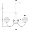 Стеклянная подвесная люстра Degni FR6026PL-06CH прозрачная форма шар Freya