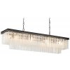 Стеклянная подвесная люстра 1920s Odeon KR0387P-12C/P black/frost белая DeLight Collection