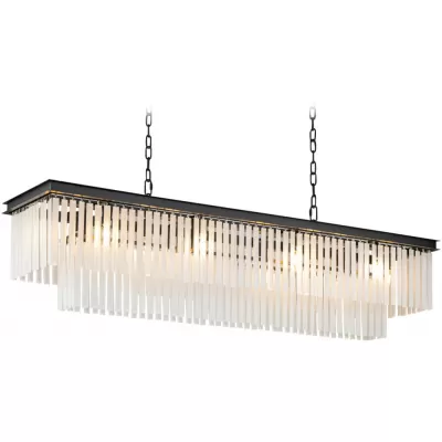 Подвесная люстра 1920s Odeon KR0387P-12C/P black/frost DeLight Collection