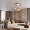 Стеклянный интерьерная настольная лампа Callisto 5457/4TL форма шар коричневый Odeon Light