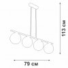 Подвесной светильник  V4178-1/4S форма шар Vitaluce