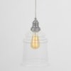 Стеклянный подвесной светильник Moletti LDP 6844-1 CHR+PR прозрачный конус Lumina Deco