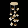 Стеклянный подвесной светильник Riello SL1182.203.12 куб прозрачный ST Luce