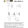 Стеклянная подвесная люстра Trevasco OML-59603-12 белая конус Omnilux