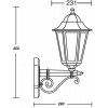 Стеклянный настенный фонарь уличный PETERSBURG ECONOM 79801E Bl прозрачный Oasis Light