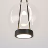 Стеклянный подвесной светильник Frasco 50267/1 LED черный форма шар прозрачный Eurosvet