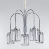 Стеклянная подвесная люстра 4500 4505/C chrome прозрачная цилиндр Newport