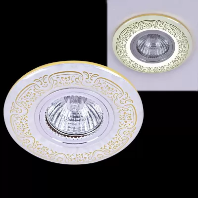 Точечный светильник  09502-9.0-001MN MR16+LED3W WH/GD Точечный светильник  09502-9.0-001MN MR16+LED3W WH/GD