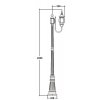Стеклянный наземный фонарь AMERICA S 83409S 10 Bl прозрачный Oasis Light