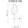 Стеклянное бра Catris V10313-1W прозрачное