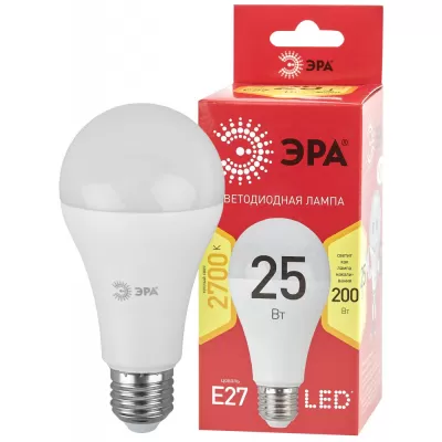 Лампочка светодиодная LED A65-25W-827-E27 R LED A65-25W-827-E27 R ЭРА Лампочка светодиодная LED A65-25W-827-E27 R LED A65-25W-827-E27 R ЭРА