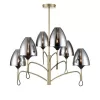 Стеклянная потолочная люстра Oro 10038 VL5654P26 серая конус Vele Luce