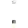 Стеклянный подвесной светильник Concrete FR5484PL-01W1 белый форма шар Freya