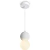 Стеклянный подвесной светильник Concrete FR5484PL-01W белый форма шар Freya