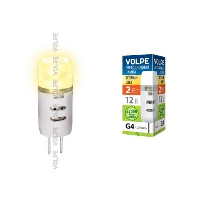 Лампочка светодиодная  LED-JC-2W/WW/G4/FR/S картон Volpe