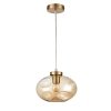 Стеклянный подвесной светильник Alieno VL5354P11 форма шар цвет янтарь Vele Luce
