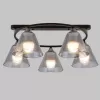 Стеклянная потолочная люстра  MD.5948-5-S-BK+AB серая конус Imex