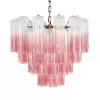 Стеклянная подвесная люстра Murano 10580/600 Clear pink прозрачная Loft It