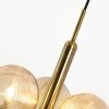 Стеклянная подвесная люстра Idem 2723-3P форма шар цвет янтарь Favourite