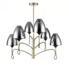 Стеклянная потолочная люстра Oro 10038 VL5654P26 серая конус Vele Luce