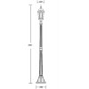 Стеклянный наземный фонарь ASTORIA 2M 91408M Bl овал прозрачный Oasis Light