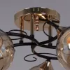 Стеклянная потолочная люстра  06073-0.3-05 FG+BK коричневая