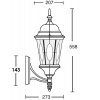 Стеклянный настенный фонарь уличный ASTORIA 2M 91401M Bl овал прозрачный Oasis Light