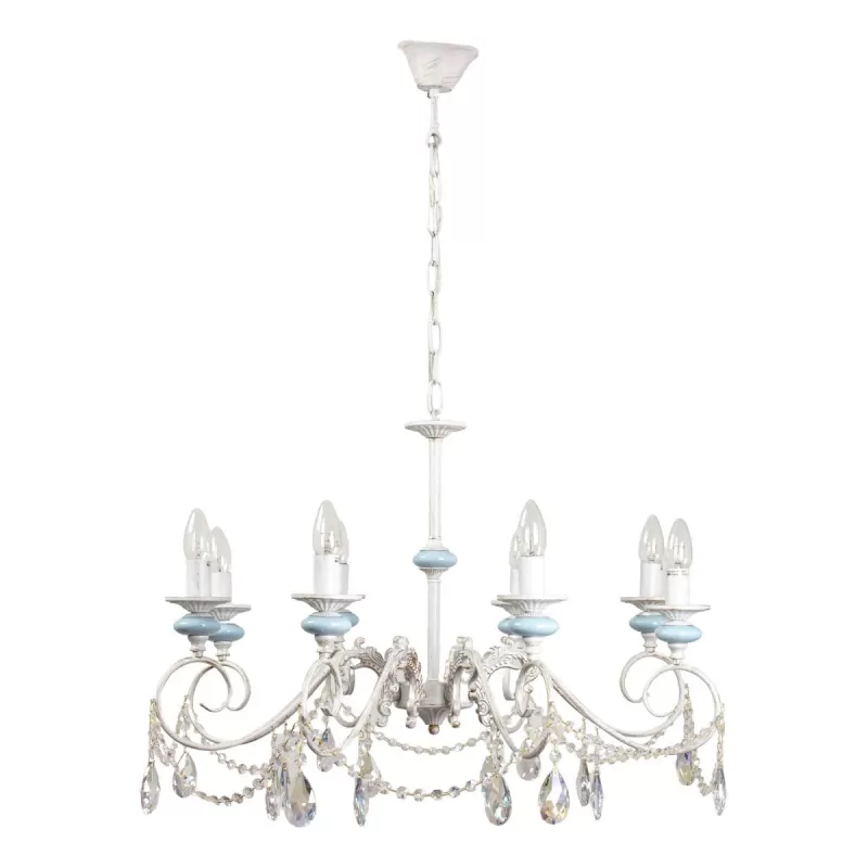 Подвесная люстра  L.8303-8CREAM/G Подвесная люстра  L.8303-8CREAM/G
