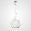 Стеклянный подвесной светильник  SKYERNE01 форма шар белый ImperiumLoft