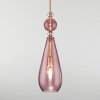 Стеклянный подвесной светильник Ilario 50202/1 пурпурный конус Eurosvet