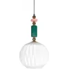 Стеклянный подвесной светильник Family 10365/C белый форма шар Loft It