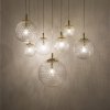 Стеклянный подвесной светильник Cadix 4608 Cadix Gold прозрачный форма шар TK Lighting