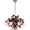 Стеклянная подвесная люстра Fiori Di Rose Fiori di rose 1760.8 белая Lucia Tucci