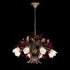 Стеклянная подвесная люстра Fiori Di Rose Fiori di rose 1760.8 белая Lucia Tucci