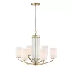 Стеклянная подвесная люстра Опал SL1403.303.06 цилиндр белая ST Luce
