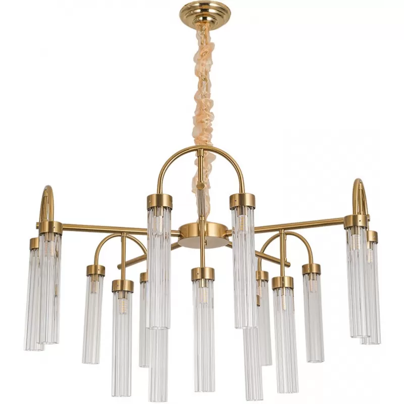 Стеклянная подвесная люстра Borgia A4088LM-15AB прозрачная цилиндр Стеклянная подвесная люстра Borgia A4088LM-15AB прозрачная цилиндр