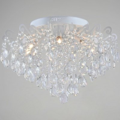 Хрустальная потолочная люстра  04033-0.3-07 WH+SILVER PN
