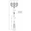 Стеклянный наземный фонарь LONDON L 64810LB/A2 Bl белый Oasis Light