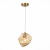 Стеклянный подвесной светильник Portici SL1175.303.01 форма шар цвет янтарь ST Luce