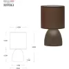 Интерьерная настольная лампа Nadine 7047-501 цилиндр коричневый Rivoli