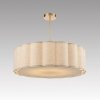 Стеклянная потолочная люстра Kortni 8287/7 бежевая цилиндр Lumion